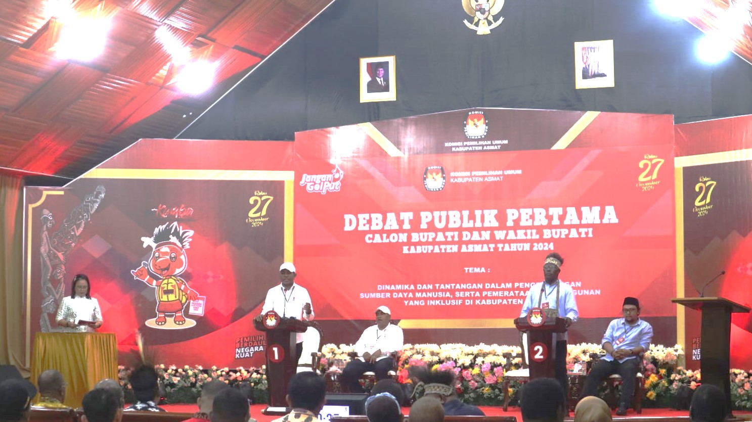 TAMA CALON BUPATI, BAWASLU ASMAT MELAKUKAN PENGAWASAN