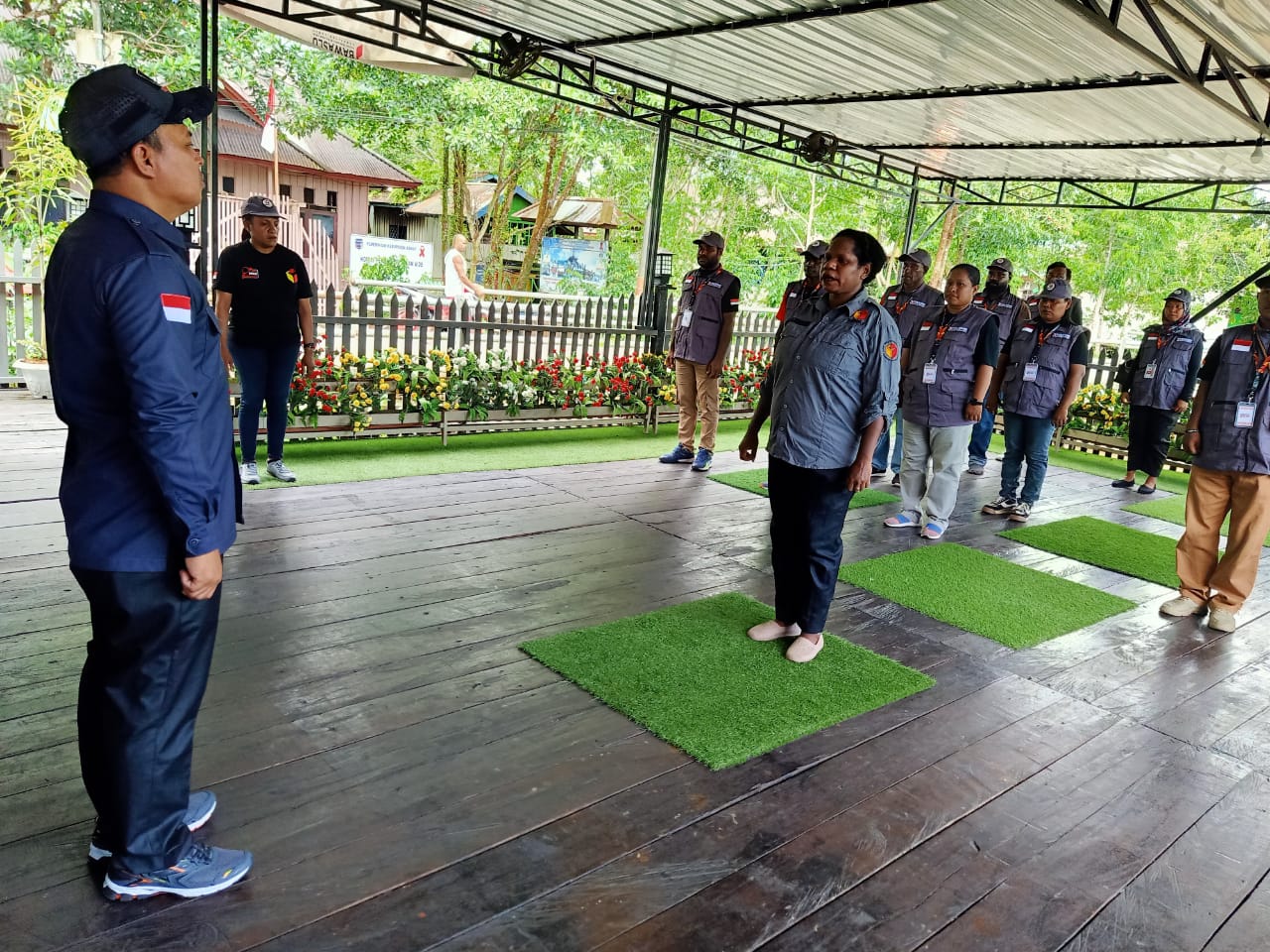 BAWASLU ASMAT LAKSANAKAN APEL SIAGA PENGAWASAN MASA TENANG 