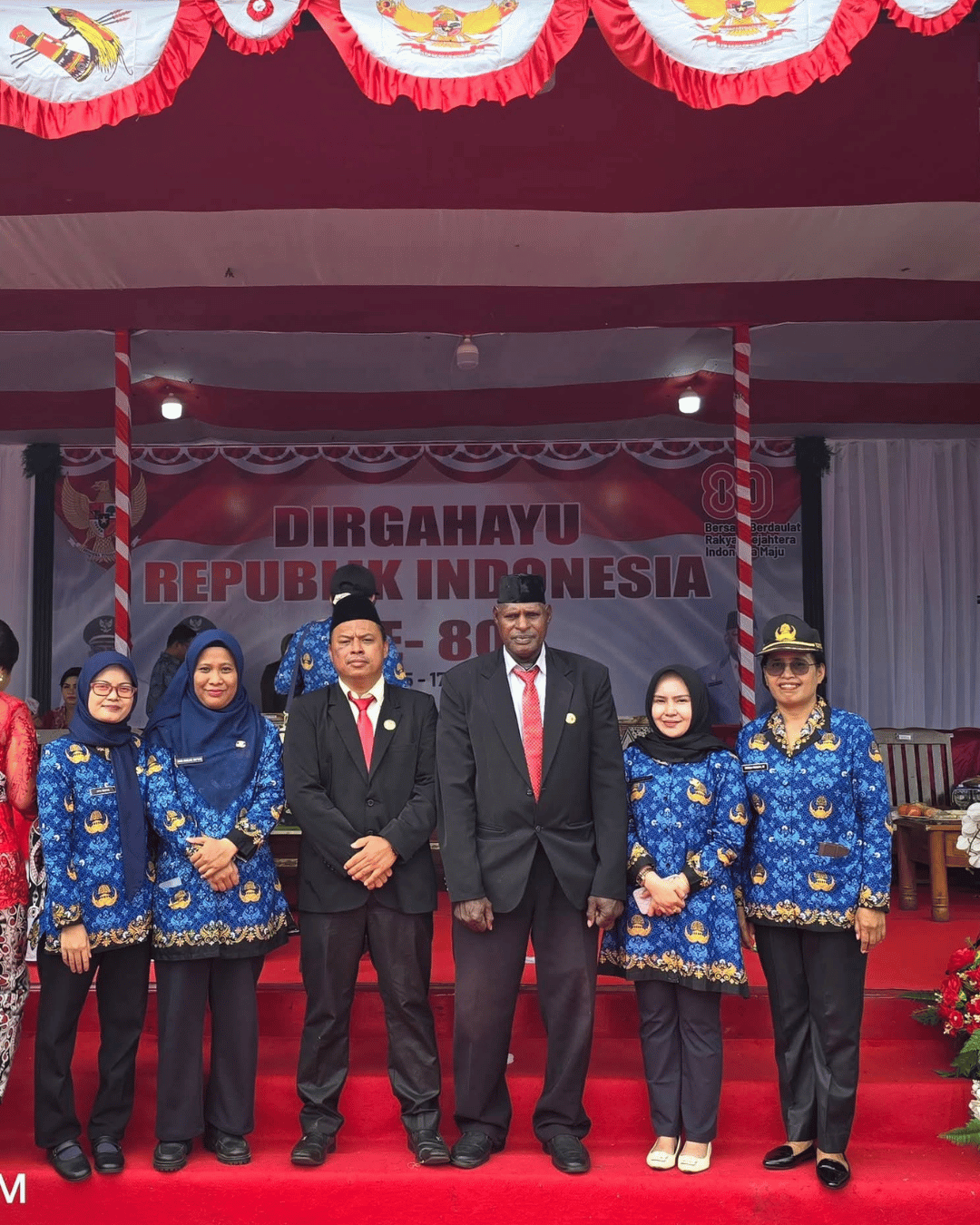 Bawaslu Asmat Hadiri Upacara HUT 80 Tahun Kemerdekaan Republik Indonesia