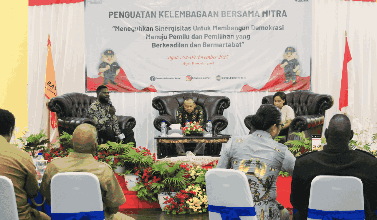 Bawaslu Asmat Gelar Kegiatan Peningkatan Kapasitas Kelembagaan untuk Perkuat Sinergitas dan Demokrasi Bermartabat