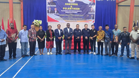 erda Dan Pelantikan Pengurus Partai Nasdem, Bawaslu Asmat Menghadiri Undangan Saat Pembukaan Dan Pelantikan 