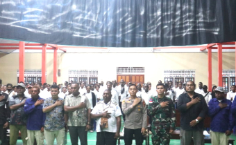 BAWASLU ASMAT HADIRI PELANTIKAN 217 ANGGOTA KPPS SE-DISTRIK AGATS