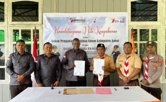Saka Adhyasta Pemilu Resmi Dibentuk, Bawaslu Asmat Gandeng Gerakan Pramuka Kwarcab 